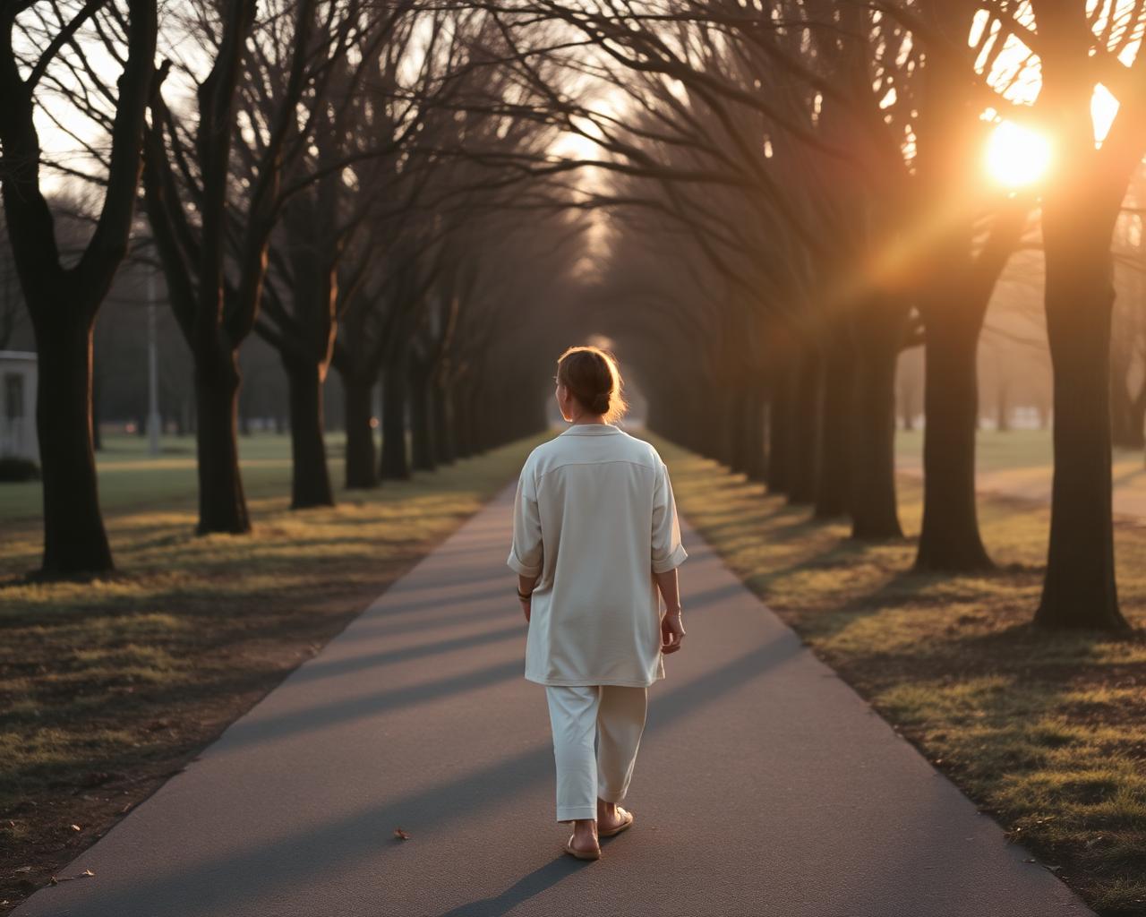 Calm morning walk